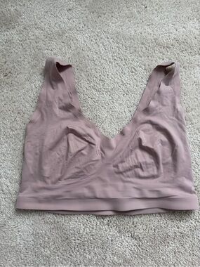 Soma Wireless V-Neck Bralette — Mauve Pink